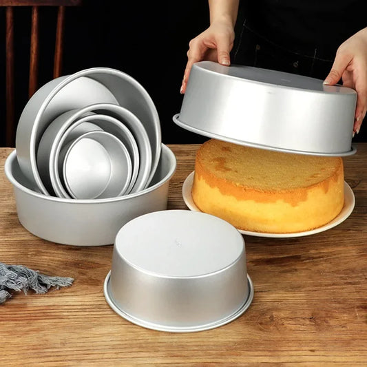 Round Cake Bakeware with Solid Bottom - Improve Center