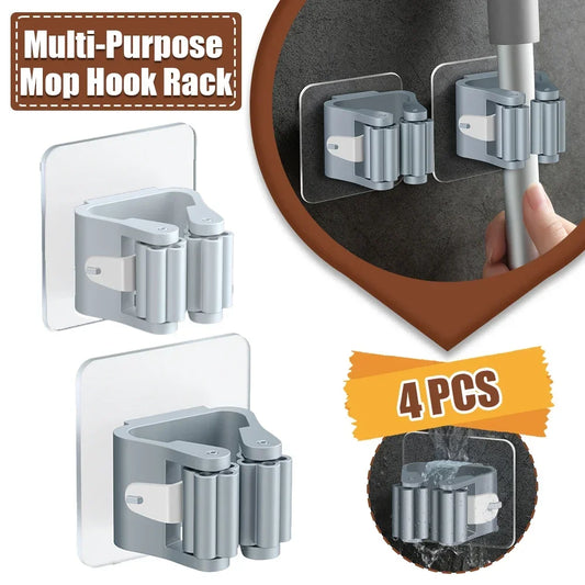 4PCS Wall Mounted Mop Organizer Holder - Improve Center