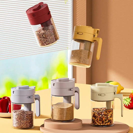Airtight Glass Spice Jar with Spoon - Improve Center