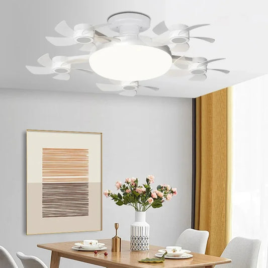 Modern Smart Ceiling Fan Light – Silent Remote-Controlled Dimmable LED
