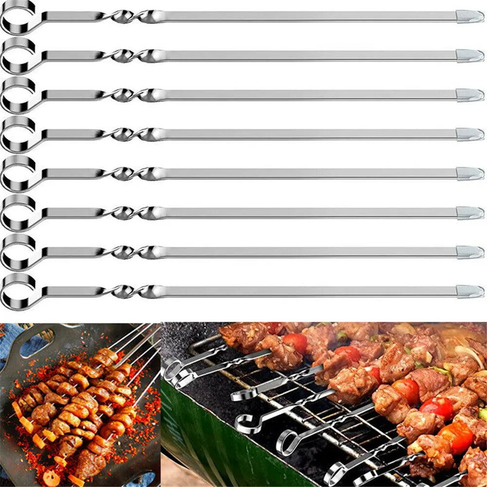 12pcs Long Handle Kabob Skewers