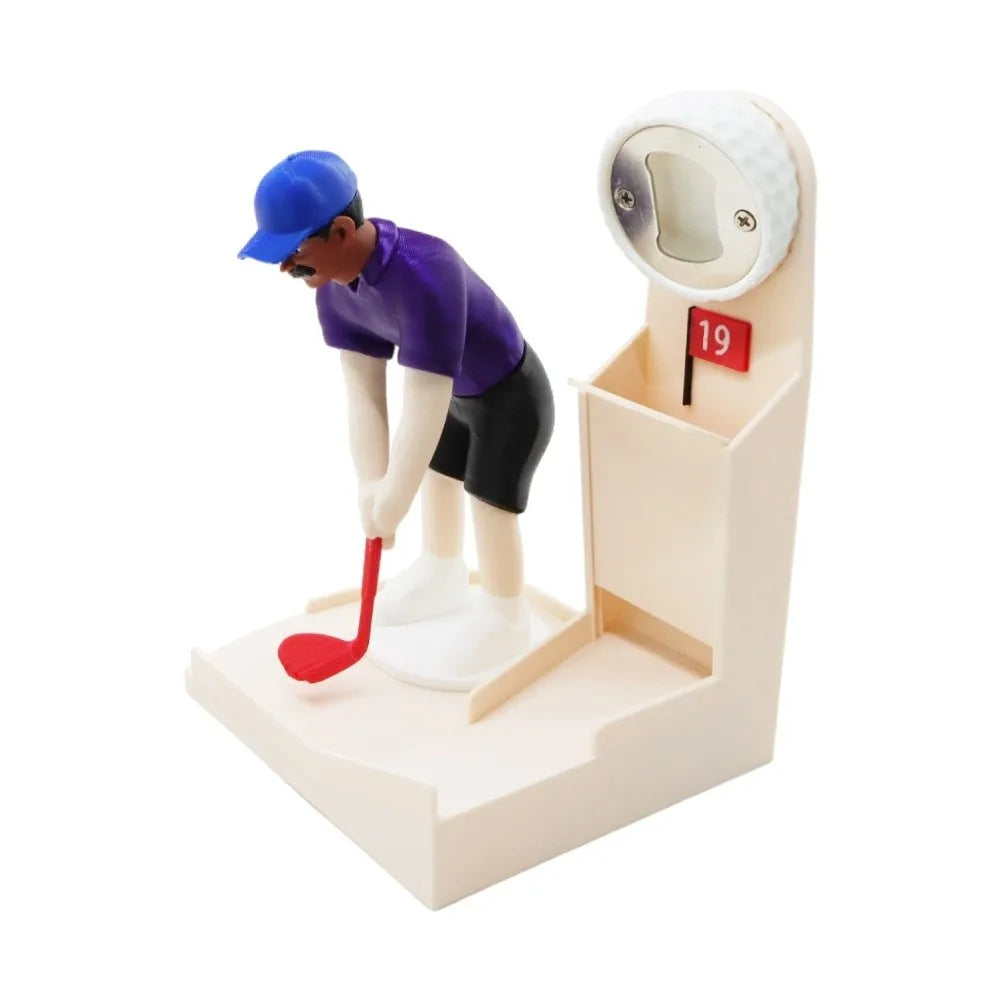 Fuuny PLA Golf Bottle Opener 3D Figurine with Score Board Beer Cap Launcher Desktop Bottle Opener Bar Accessories