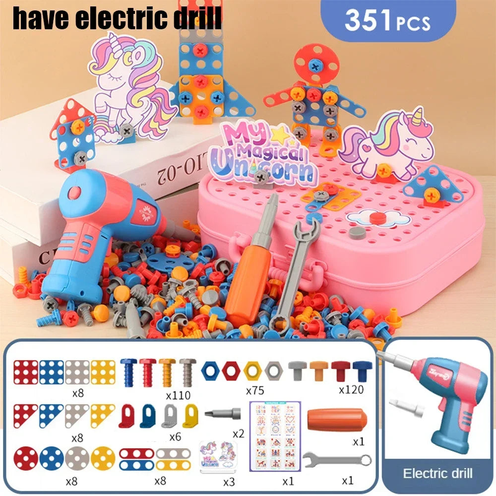 Electric Set Drill Screw Kids Toy