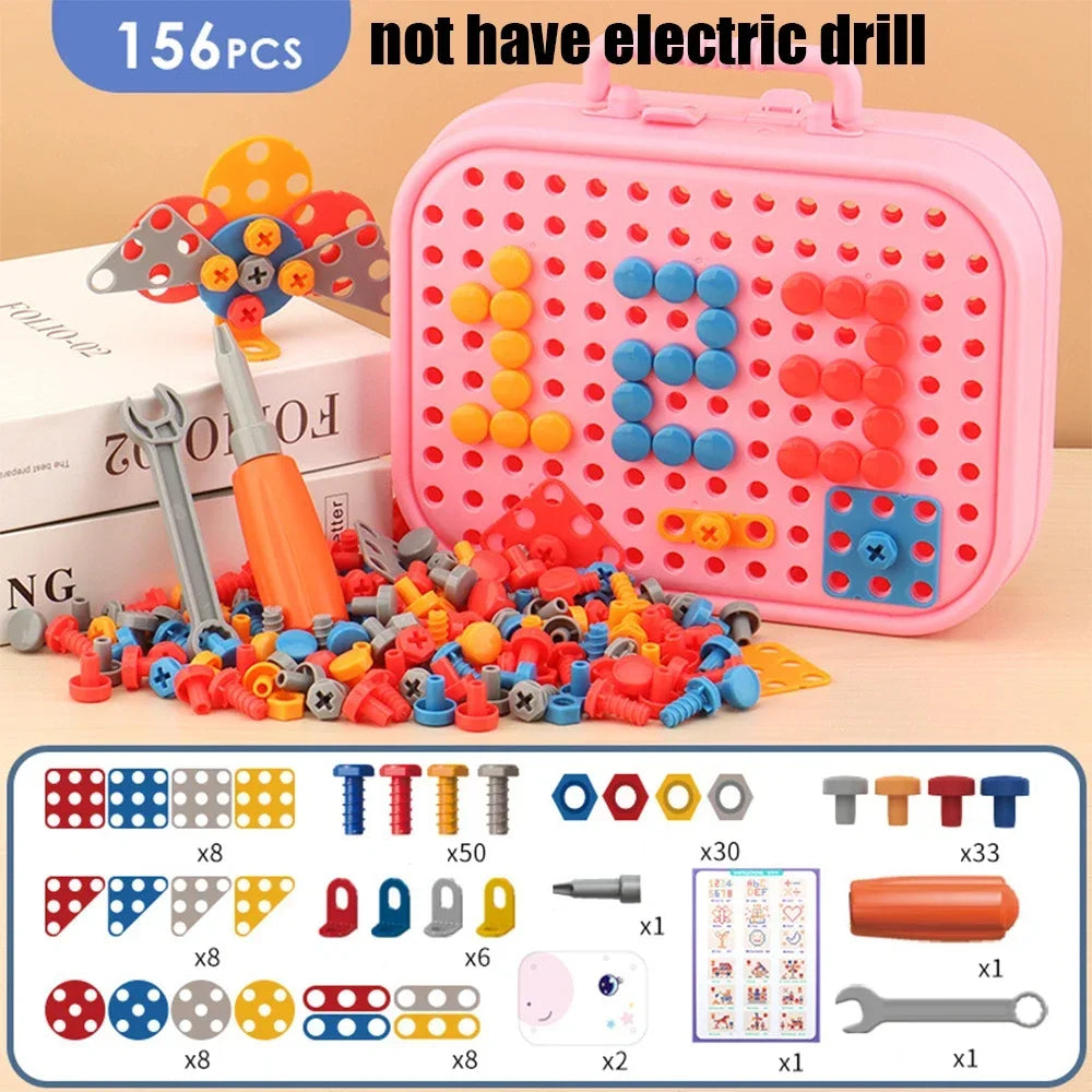 Electric Set Drill Screw Kids Toy