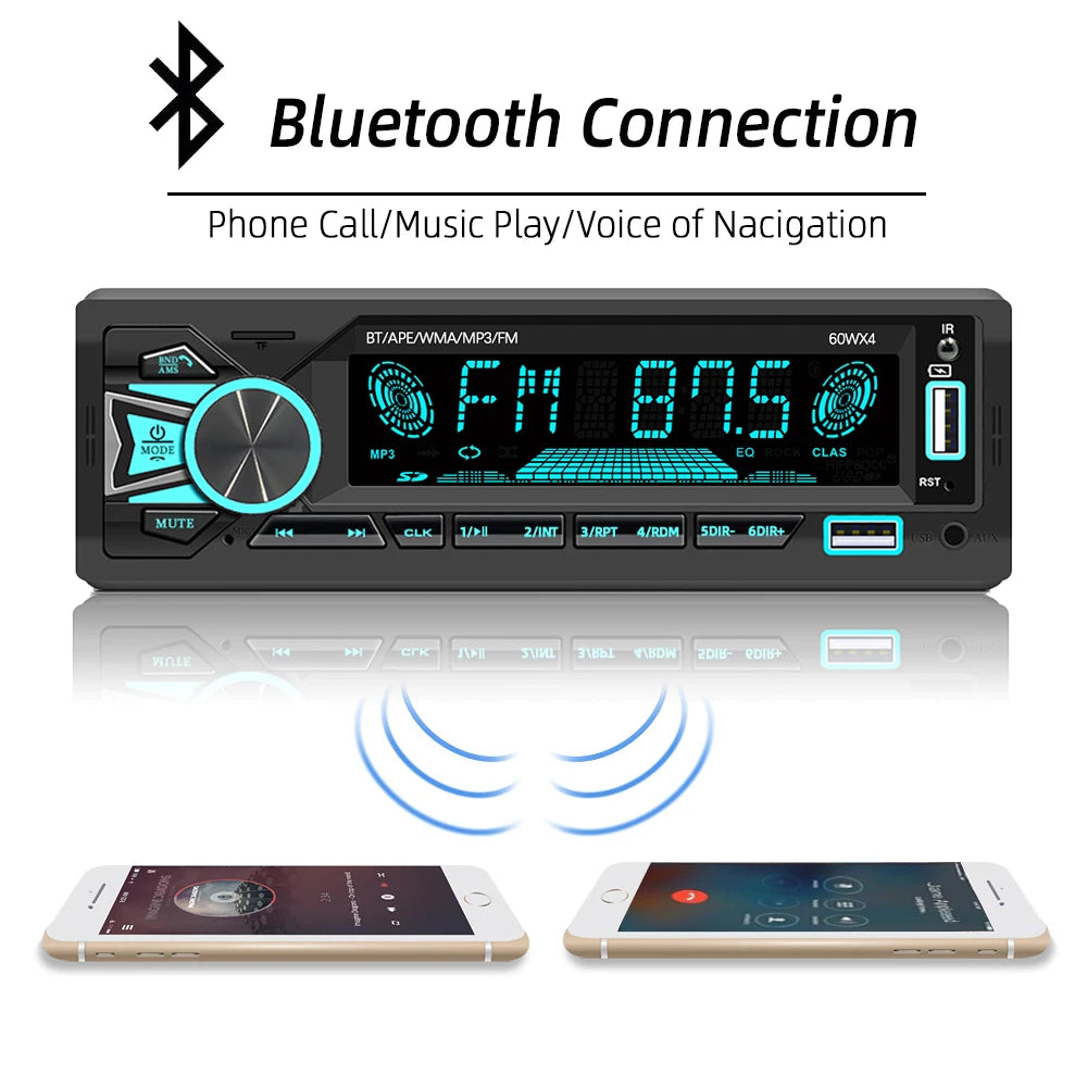 Car Radio 1Din Stereo Bluetooth MP3 Player