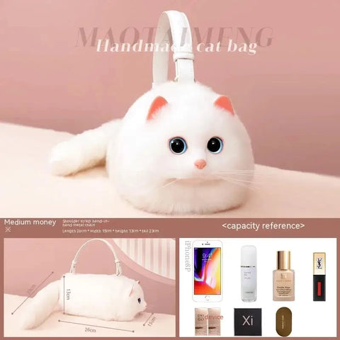 Plush Cat Shoulder Bag - Improve Center