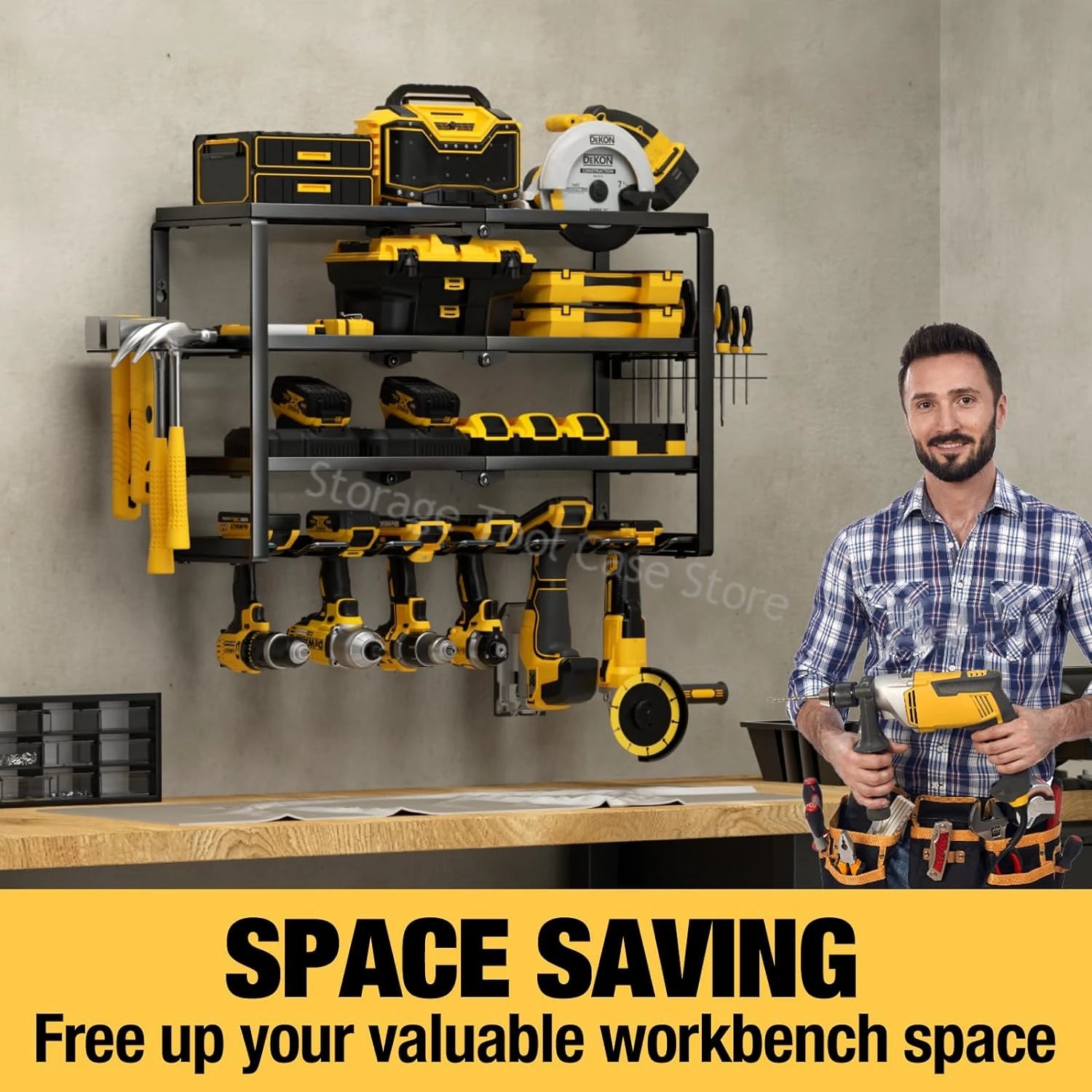 Power Tool Organizer Rack