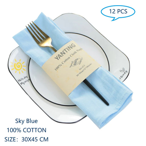 12 30x45cm Table Cloth Napkins - Improve Center