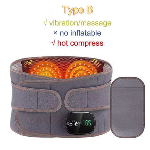 Heating Waist Massager Belts Vibration Inflatable Heated Pads Back Protector Waist Massage Relax Warmer
