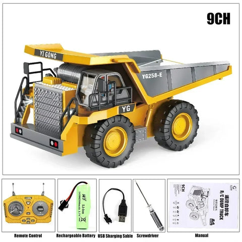 2.4G RC Construction Vehicles – Excavator, Dump Truck & Bulldozer Toy