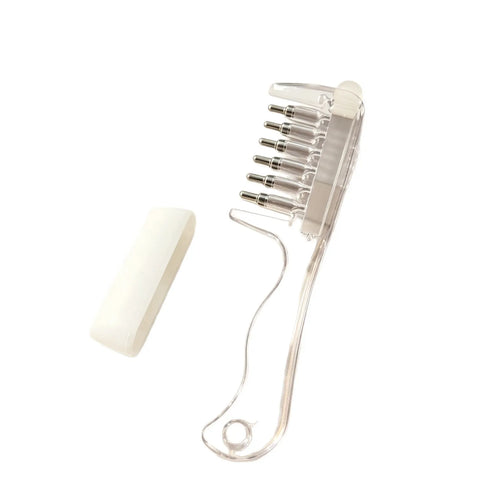 Hair Oil Applicator Comb with Scalp Massager – Built-In Liquid Reservoir & Rolling Metal Teeth
