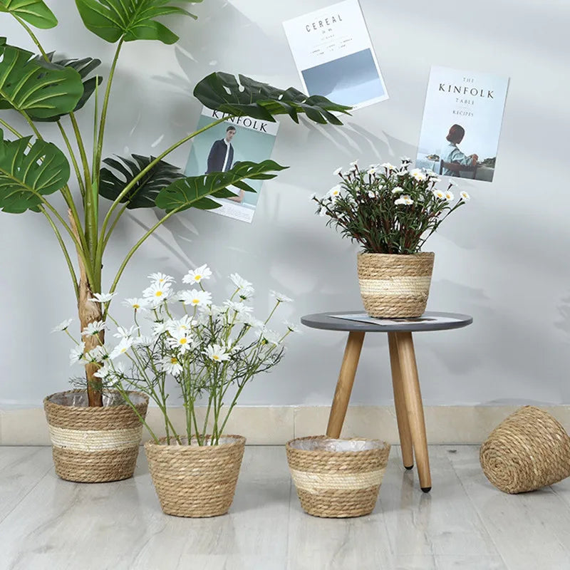 Grass Basket Flower Pot