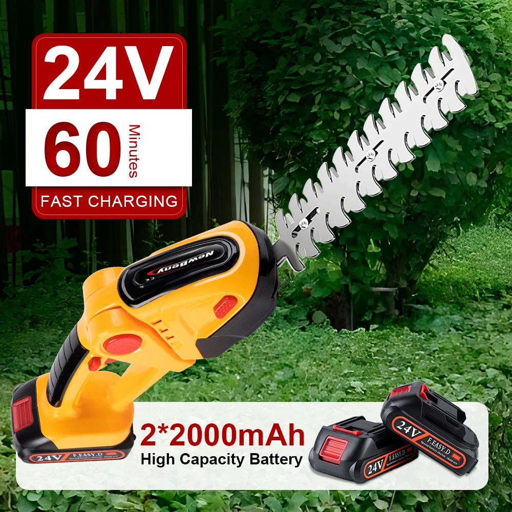 2 IN 1 Cordless Electric Hedge Trimmer