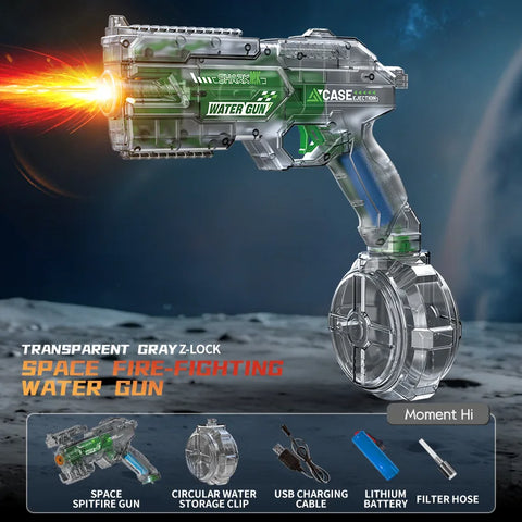 Space Electric Water Gun Toy with LED Lights
