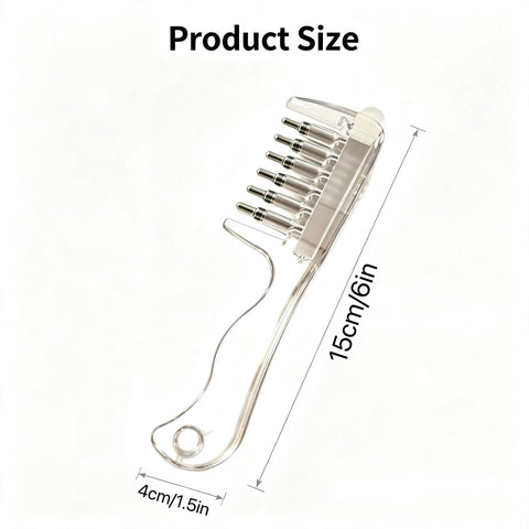 Hair Oil Applicator Comb with Scalp Massager – Built-In Liquid Reservoir & Rolling Metal Teeth