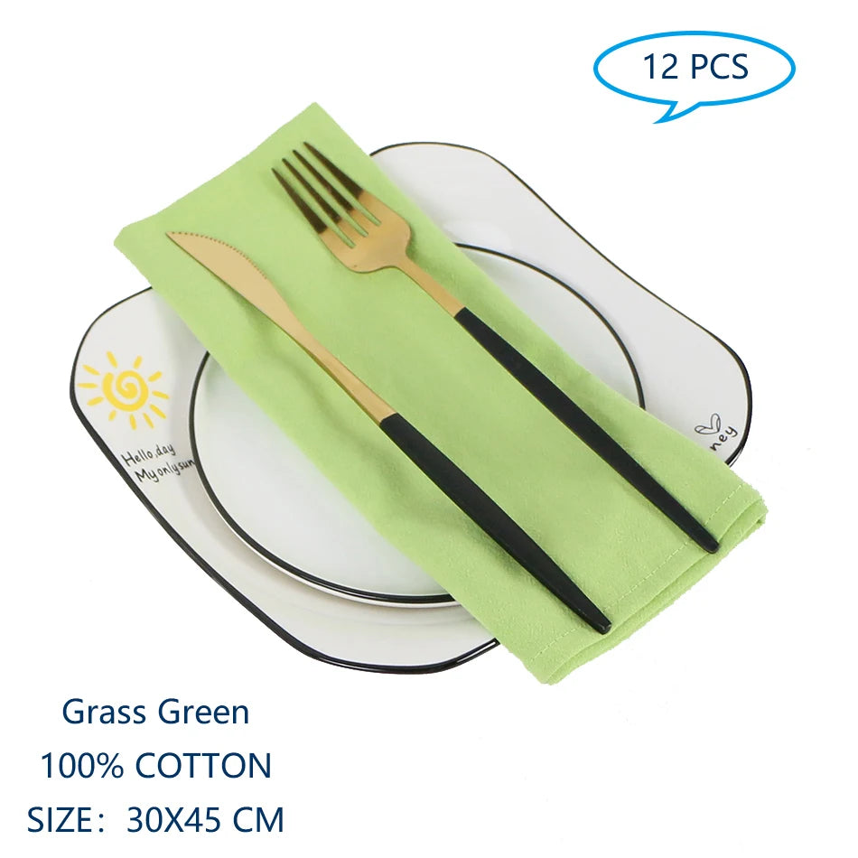 12 30x45cm Table Cloth Napkins - Improve Center