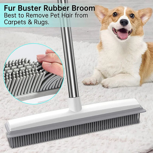 2 in 1 Rubber Broom Carpet Brush - Improve Center