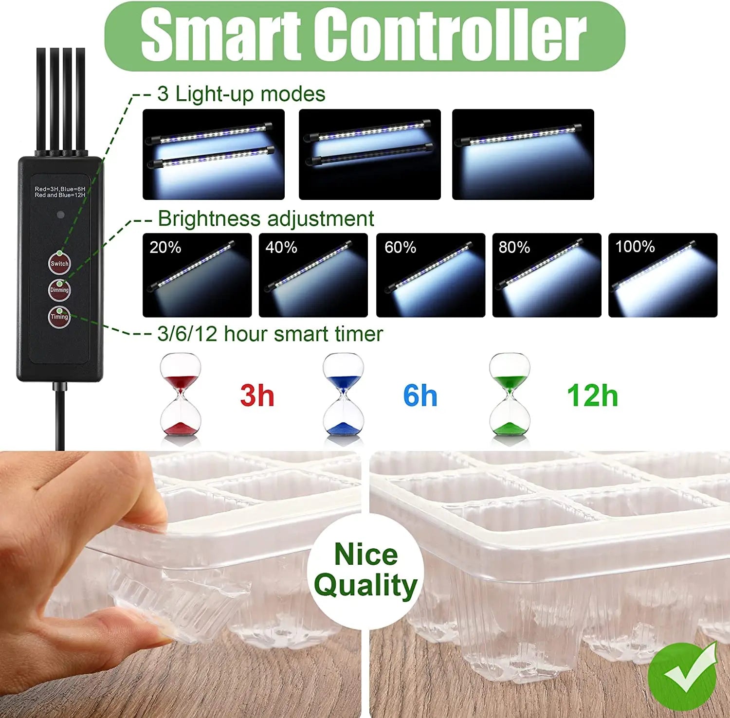 Smart Timer Grow Light Kit