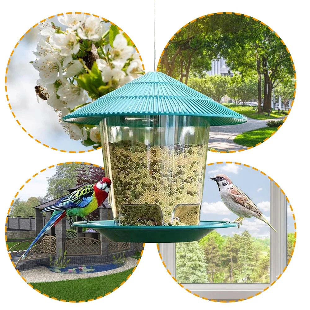 Outdoor Bird Feeder with Multiple Holes