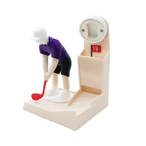 Fuuny PLA Golf Bottle Opener 3D Figurine with Score Board Beer Cap Launcher Desktop Bottle Opener Bar Accessories