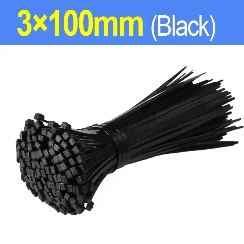 500/100Pcs Plastic Nylon Cable Ties - Improve Center