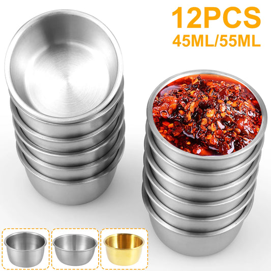 12 Pcs Stainless Steel Dipping Bowls - Improve Center