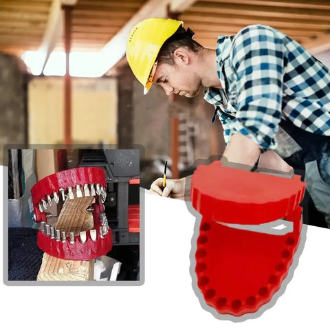 Funny Denture Drill Bit Holder – 1/4" Hex Screwdriver Bit Adapter & Teeth-Shaped Tool Holder