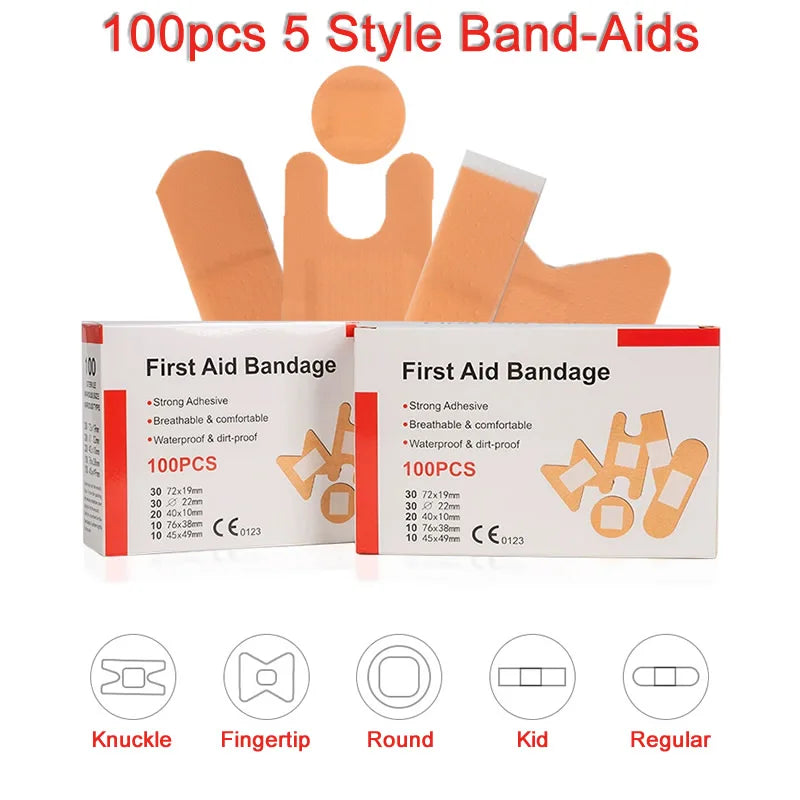 100Pcs/Pack Waterproof Bandages First Aid