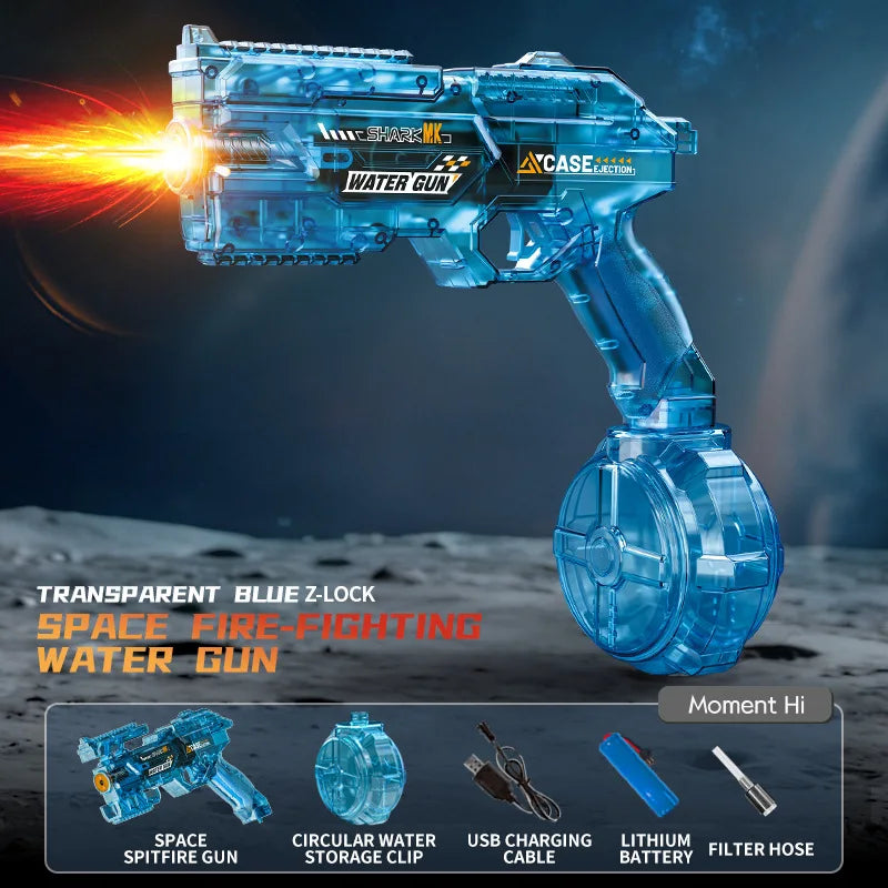 Space Electric Water Gun Toy with LED Lights