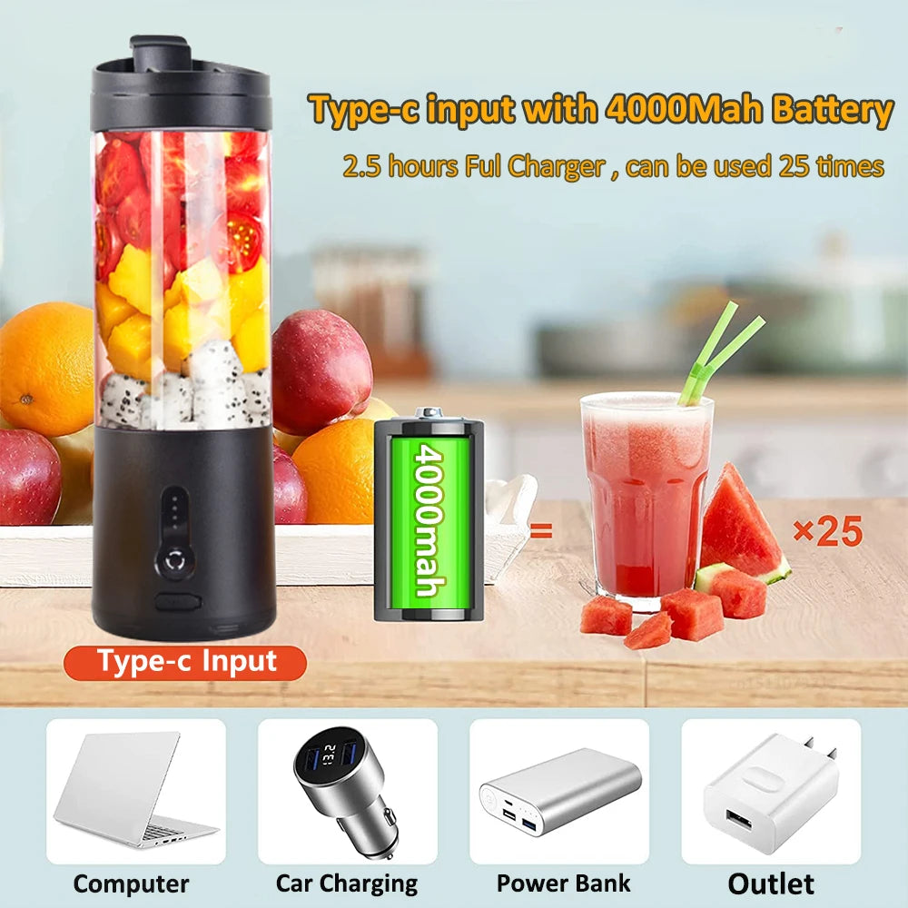 Mini Portable Blender Electric Fruit Juicer