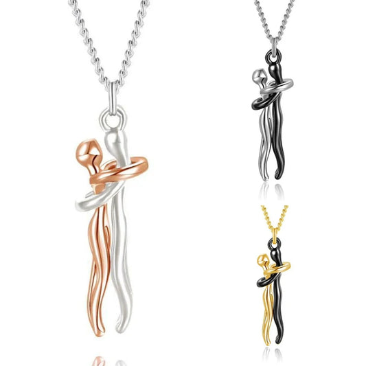 Couple Hugging Necklace - Improve Center