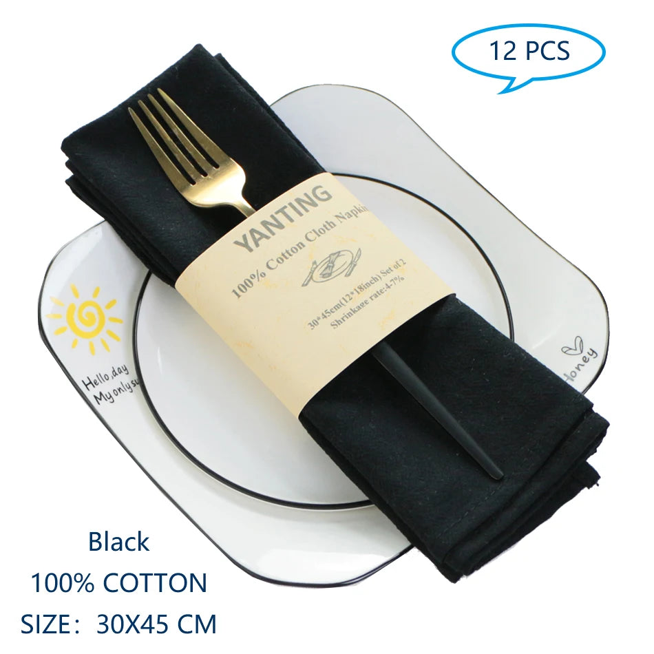 12 30x45cm Table Cloth Napkins - Improve Center