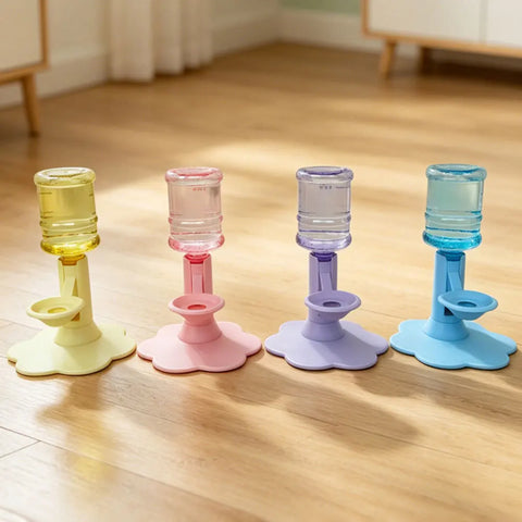 Adjustable Elevated Gravitys Pet Automatic Water Dispenser No Electricity Required With Suction Cup Anti Tipping For Cats Dogs