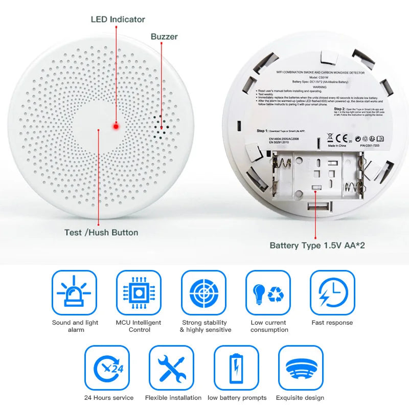 Fire PIR Sound Sensor Alert