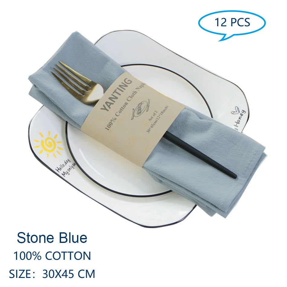 12 30x45cm Table Cloth Napkins - Improve Center