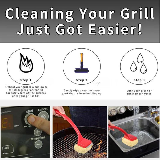 BBQ Cleaning Brush & Degreasing Cloth - Improve Center