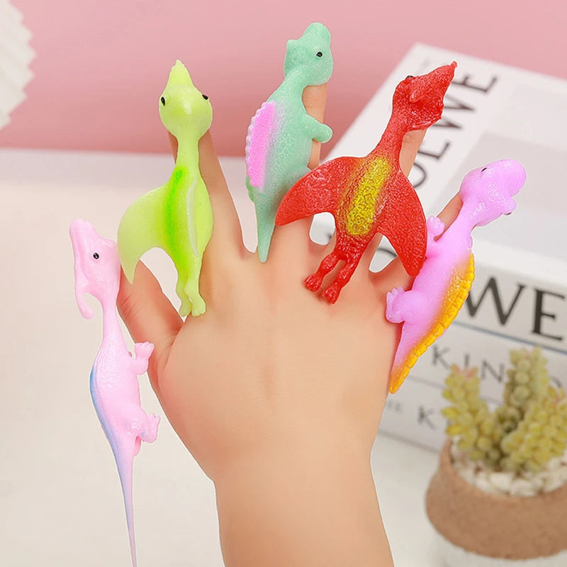 10Pcs Finger Catapult Dinosaur