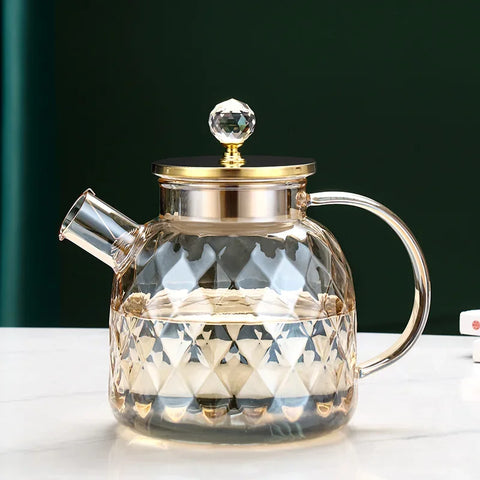 Large Capacity Diamond Tea Pot - Improve Center