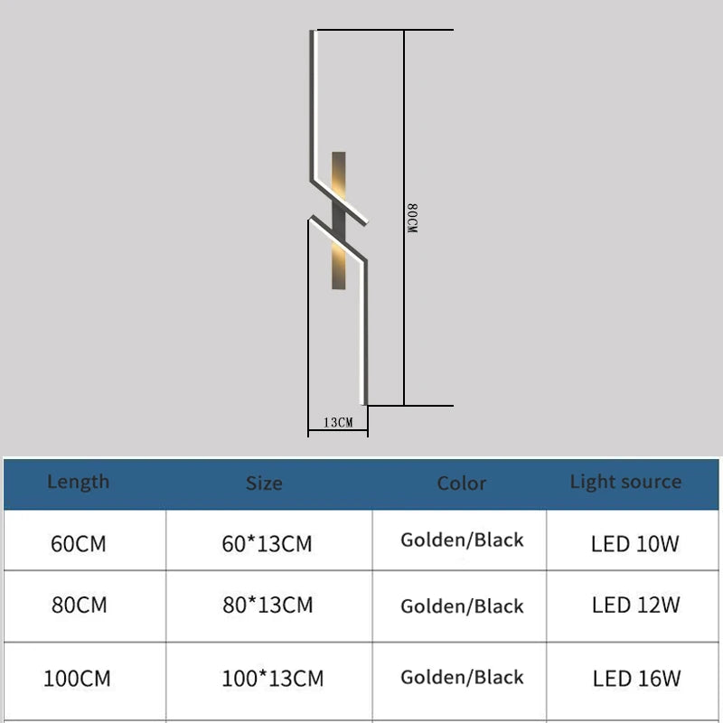 Modern Creative Strip Led Wall Light