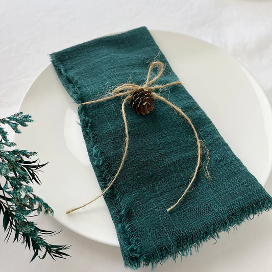 32x32cm Sage Green Gauze Cotton Napkin - Improve Center