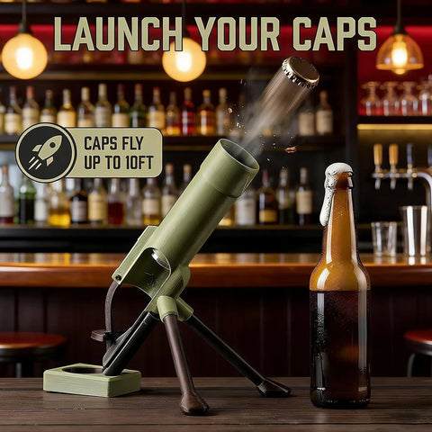 Tactical Mortar Bottle Cap Launcher & Opener
