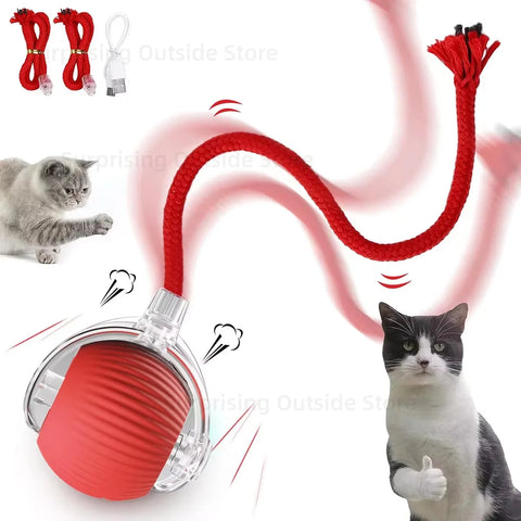 Cat Auto Rolling Ball With Tail - Improve Center