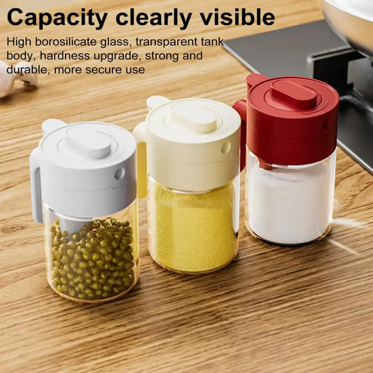 Airtight Glass Spice Jar with Spoon - Improve Center