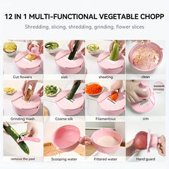 12-in-1 Multi-Functional Vegetable Cutting