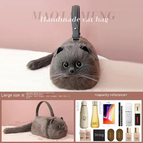 Plush Cat Shoulder Bag - Improve Center