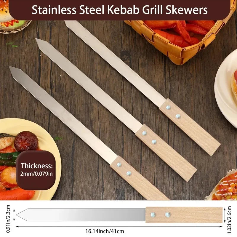 Durable Kabob Skewers for Outdoor Grilling