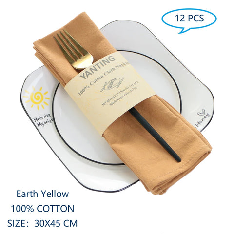 12 30x45cm Table Cloth Napkins - Improve Center
