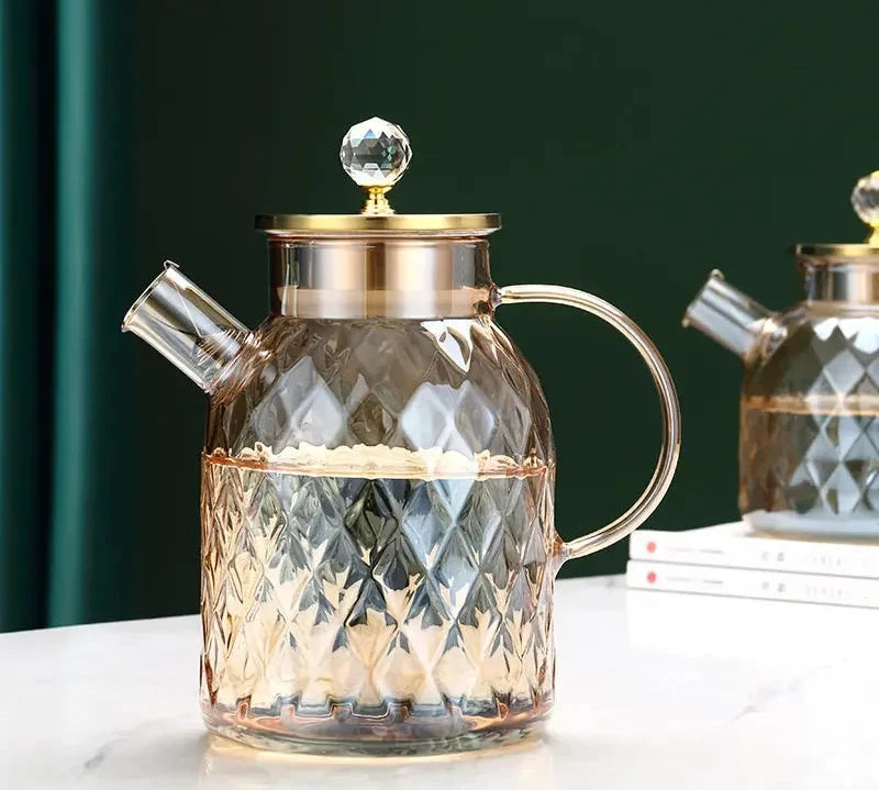 Large Capacity Diamond Tea Pot