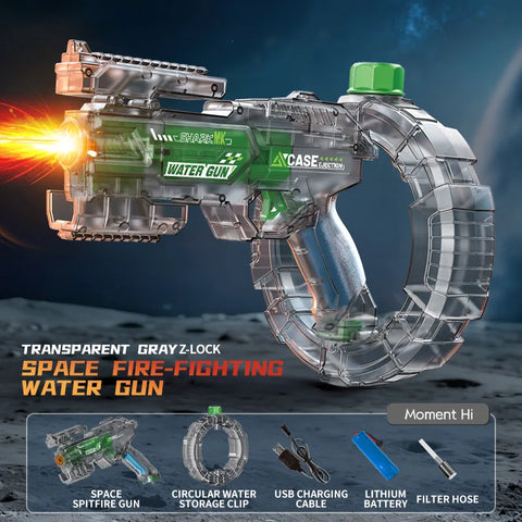 Space Electric Water Gun Toy with LED Lights