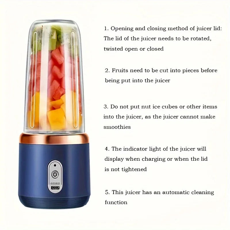 Home USB 6 Blades Juicer Cup